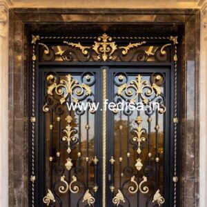 Elegant Iron Grill Gate Design for Contemporary Homes No-2921
