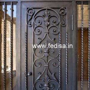 Stylish Black Iron Grill Gate Design No-2974