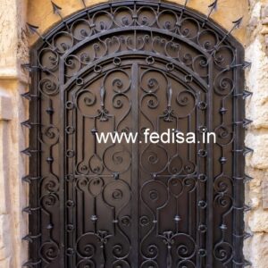 Contemporary Gate Grill Design with Artistic Patterns No-3015