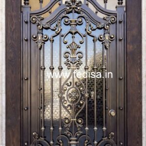 Elegant Sliding Gate Grill Design for Residences No-3061