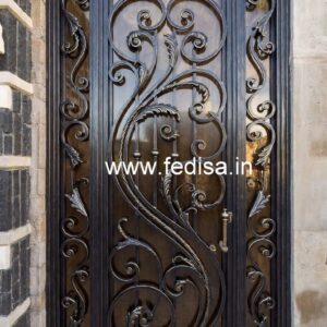 Modern Geometric Gate Grill Design for Entrances No-3071