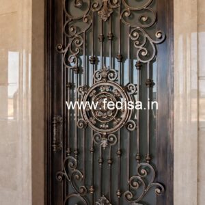 Luxury Iron Grill Gate Design with Golden Finish No-3090