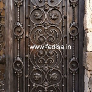 Minimal Steel Gate Grill Design for Elegant Homes No-3093
