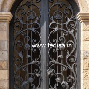Elegant Front Entrance Gate Grill Design Ideas No-3115