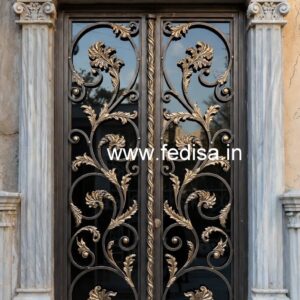 Modern Entrance Gate Grill Design with Elegant Pattern No-3150