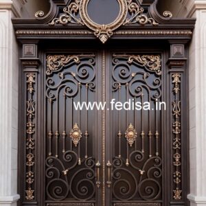 Elegant Main Gate Grill Design for Luxury Residences No-3153