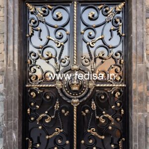 Contemporary Front Gate Grill Design with Elegant Finish No-3196