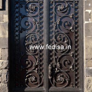 Stylish Black Steel Gate Grill Design for Homes No-3213