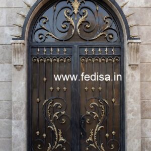 Elegant Contemporary Gate Grill Design with Artistic Pattern No-3214