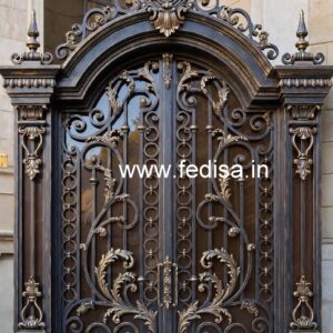 Contemporary Black Steel Grill Gate Design No-3290