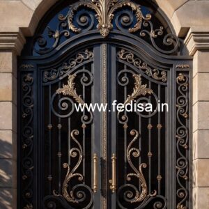 Contemporary Gate Grill Design with Artistic Patterns No-3315