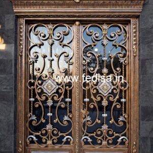 Black Metal Gate Grill Design for Modern Houses No-3320