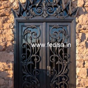 Modern Exterior Grill Gate Design for House Front No. 3412
