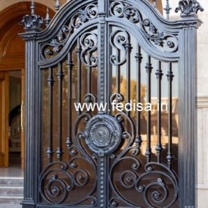 Unique Steel Gate Grill Design with Artistic Touch No-3413