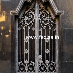 Stylish Main Gate Grill Design with Modern Patterns No-3416
