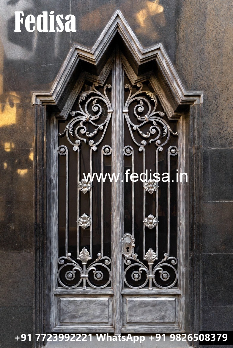 Stylish Main Gate Grill Design with Modern Patterns No-3416