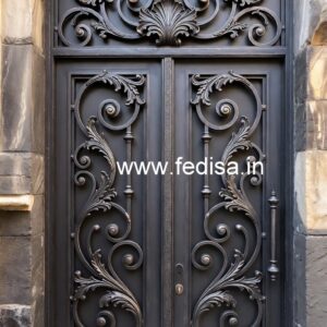 Modern Entrance Gate Grill Design with Elegant Pattern No-3450
