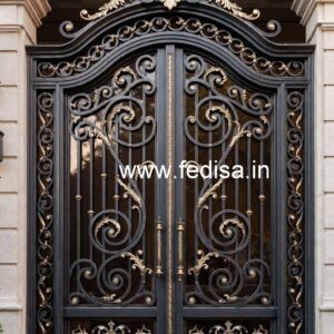 Attractive Modern Gate Grill Design with Geometric Style No-3456