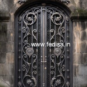 Artistic Modern Iron Grill Gate Design No-3482