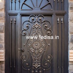 Elegant Steel Entrance Grill Gate Design No-3484