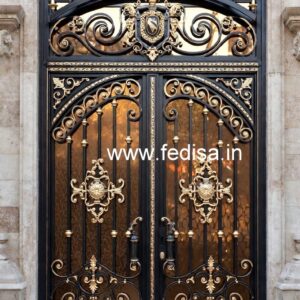 Contemporary Front Gate Grill Design with Elegant Finish No-3496