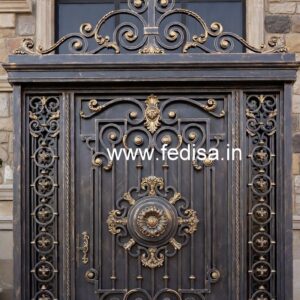 Beautiful Artistic Grill Gate Design for Villas No-3579