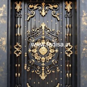 Stylish Gate Grill Design for Contemporary House Fronts No-3602