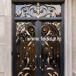 Contemporary Gate Grill Design with Artistic Patterns No-3615