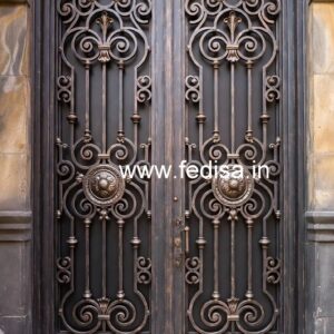 Black Metal Gate Grill Design for Modern Houses No-3620
