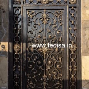 Front Entry Gate Grill Design for Contemporary Villas No-3643