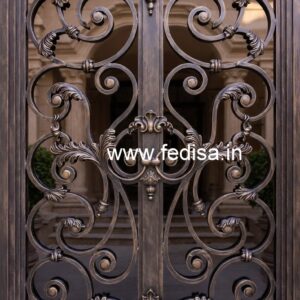 Artistic Front Gate Grill Design for Elegant Homes No-3678