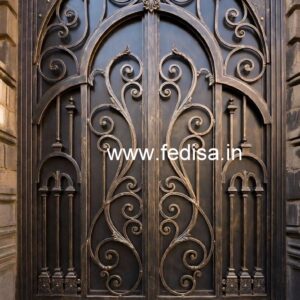 Elegant Iron Grill Gate Design for Main Doors No-3680