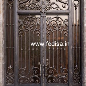 Modern Gate Grill Design with Artistic Detailing No-3688