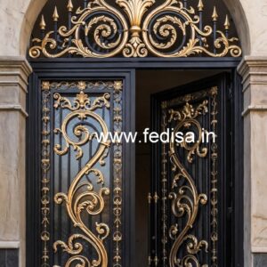 Luxury Iron Grill Gate Design with Golden Finish No-3690