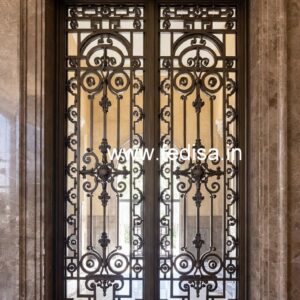 Minimal Steel Gate Grill Design for Elegant Homes No-3693