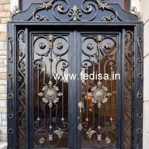 Elegant Black Gate Grill Design for House Entrance No-3725