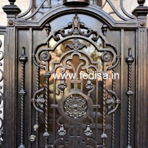 Modern Entrance Gate Grill Design with Elegant Pattern No-3750