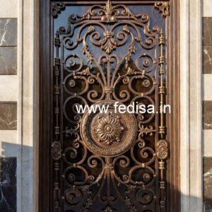 Elegant Exterior Grill Gate Design for Contemporary Villas No-3791