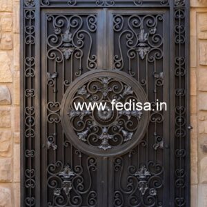 Stylish Black Iron Grill Gate Design No-3874