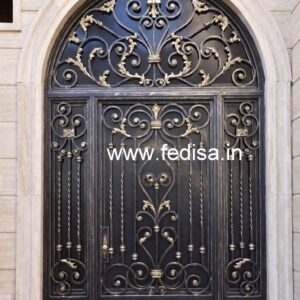 Contemporary Black Steel Grill Gate Design No-3890