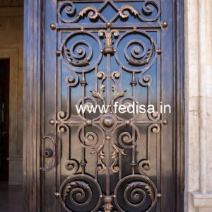 Contemporary Gate Grill Design with Artistic Patterns No-3915