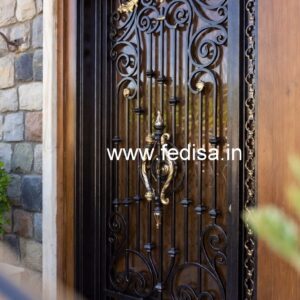 Black Metal Gate Grill Design for Modern Houses No-3920
