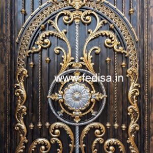 Minimal Steel Gate Grill Design for Elegant Homes No-3993