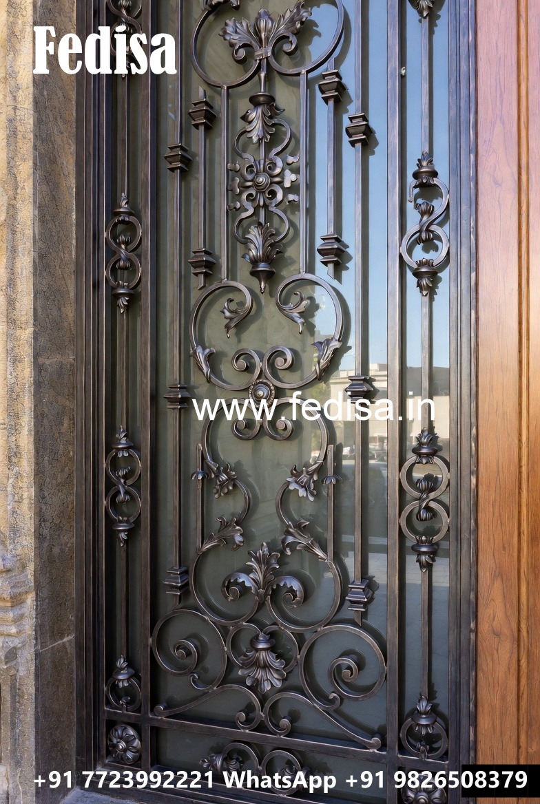 Elegant Front Entrance Gate Grill Design Ideas No-4015