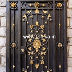 Unique Entrance Gate Grill Design for Contemporary Homes No-4034