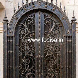 Artistic Modern Iron Grill Gate Design No-4082