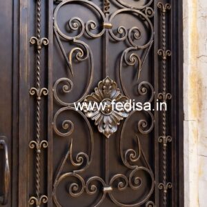 Elegant Contemporary Gate Grill Design with Artistic Pattern No-4114