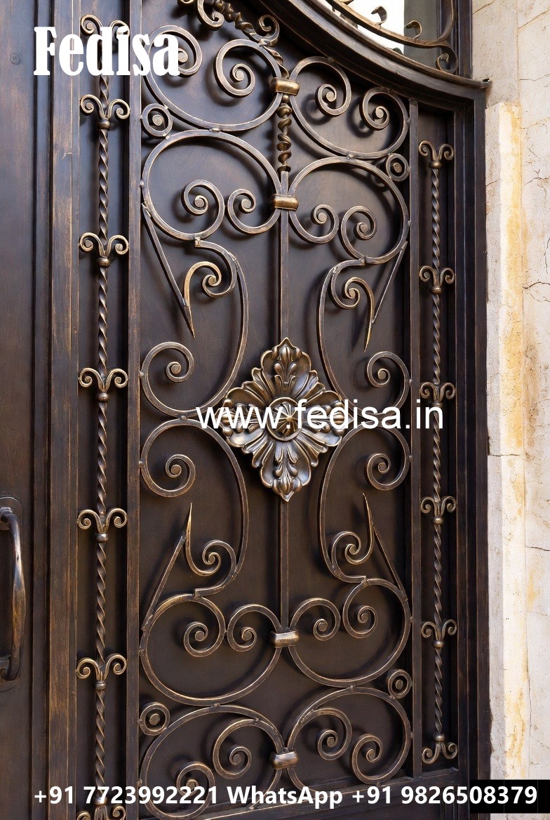 Elegant Contemporary Gate Grill Design with Artistic Pattern No-4114