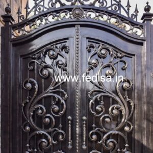 Luxury Geometric Gate Grill Design for House Fronts No-4123