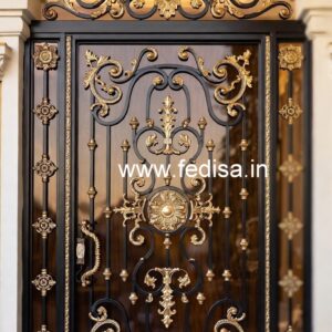 Contemporary Gate Grill Design with Artistic Patterns No-4215